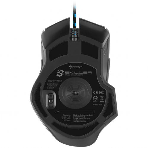 Miška Sharkoon Skiller SGM1 igralna žična ergonomska optična 12 gumbov črne barve