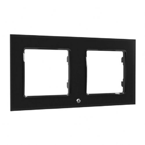 Stenski stikalni okvir Shelly Accessories "Wall Frame 2" 2-krat črn