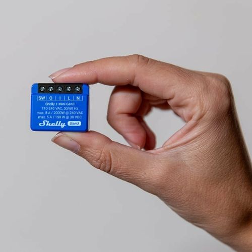 Kanalni podometni Shelly relePlus 1 Mini Gen. 3" WLAN BT max. 8A 1