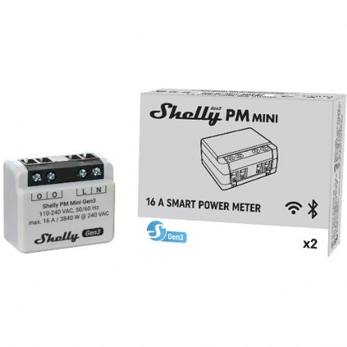 Shelly relej "Plus PM Mini Gen. 3'' WLAN BT ugradbeni