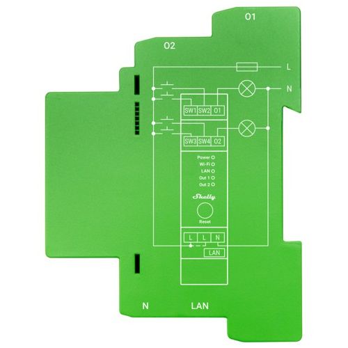 Shelly relej "Pro Dimmer 2PM" LED/žarulja WLAN LAN BT DIN letvica