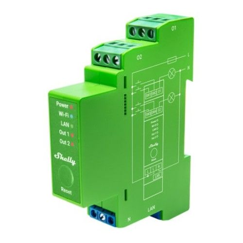 Shelly relej "Pro Dimmer 2PM" LED/žarulja WLAN LAN BT DIN letvica