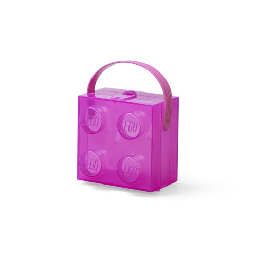 Lego kutija za pohranu, gradivni blok 4, ljubičasta