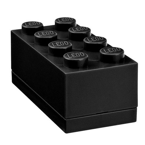 Lego Mini Box kutija za pohranu, gradivni blok 8, crna