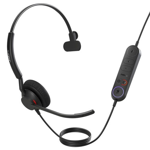 Jabra Engage 40 slušalice, mono (jednostruke), žičane, USB-C, Inline Link, crne