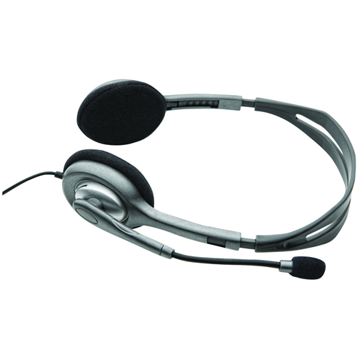 Slušalke Logitech H110, srebrna/siva