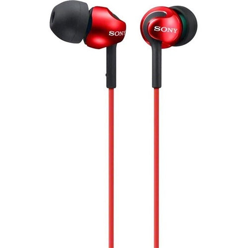 Slušalke Sony MDR-EX110APR, rdeča