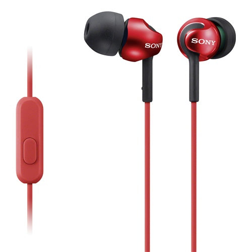 Slušalke Sony MDR-EX110APR, rdeča