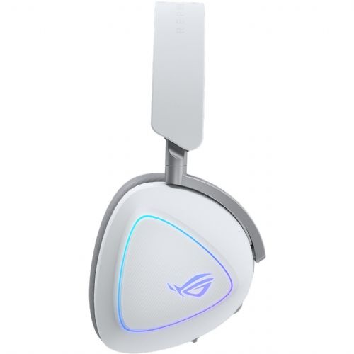 Slušalke Asus ROG Delta II bele, brezžične, Bluetooth, 50 mm gonilniki, 7.1 virtualni zvok, odstranljiv mikrofon