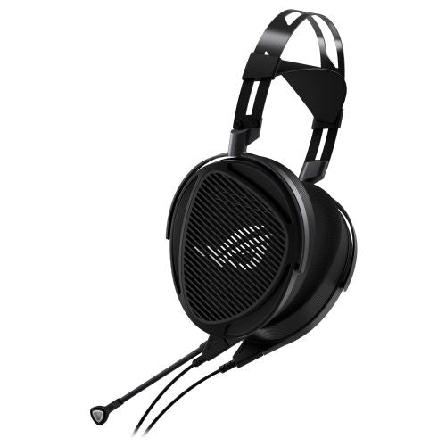 Slušalke Asus ROG Kithara črne žične, odprta zasnova, planarni gonilniki, frekvenčno območje 8 Hz – 55 kHz, odstranljiv mikrofon, nadzor glasnosti