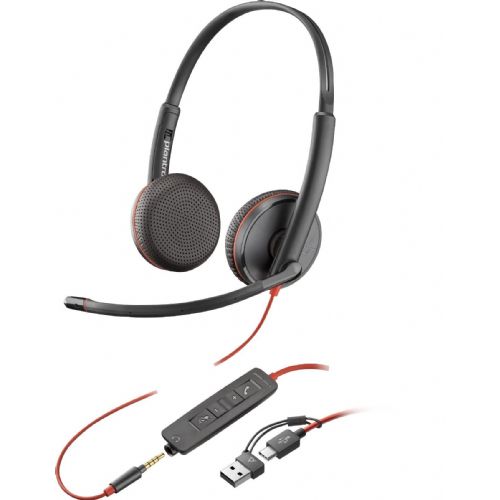 Slušalke HP Poly Blackwire 3225, USB-C, Stereo, črna