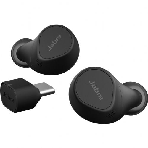 Slušalke Jabra Evolve2 Buds črne, MS, USB-C, Bluetooth, aktivno odpravljanje šuma, True Wireless