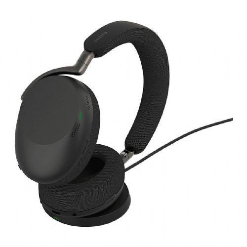 Slušalke Jabra Evolve3 85 črne, Bluetooth, aktivno odpravljanje šuma, USB-A adapter, 21 ur delovanja