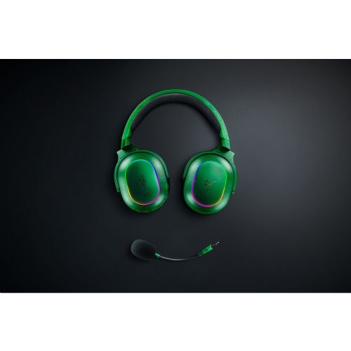 Slušalke Razer Barracuda X Chroma Phantom Green Edition, brezžične, 40 mm gonilniki, odstranljiv mikrofon, 7.1 virtualni prostorski zvok, RGB osvetlitev