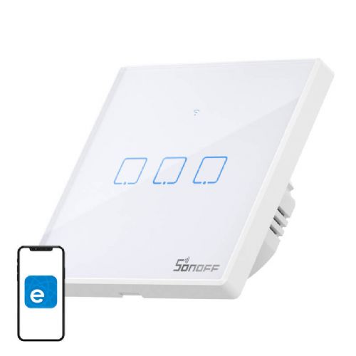 Smart Switch WiFi + RF 433 Sonoff T2 EU TX (3-kanalni) ažuriran