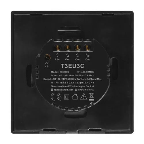 Pametni prekidač WiFi + RF 433 Sonoff T3 EU TX (3-kanalni)