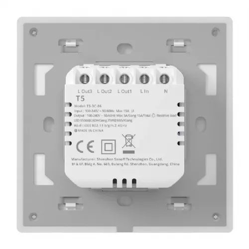 Pametni Wi-Fi dodirni zidni prekidač Sonoff TX T5 4C (4-kanalni)
