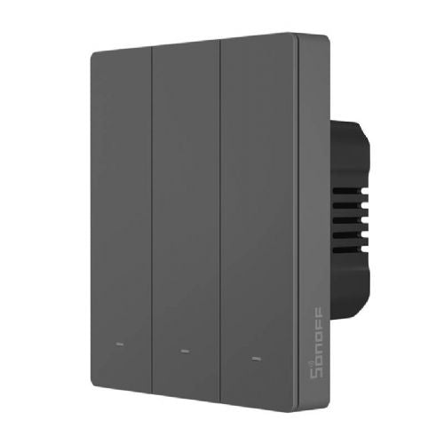 Pametno WiFi stensko stikalo SONOFF M5-3C-80 (3-kanalno, za okvir, grafit)