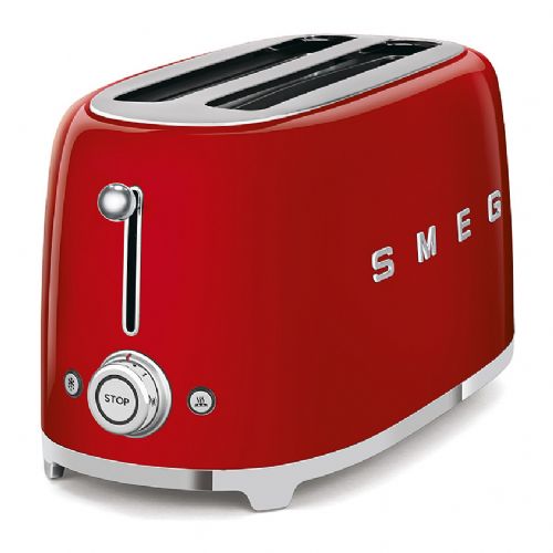 Opekač kruha SMEG TSF02RDEU za 4 rezine, rdeč
