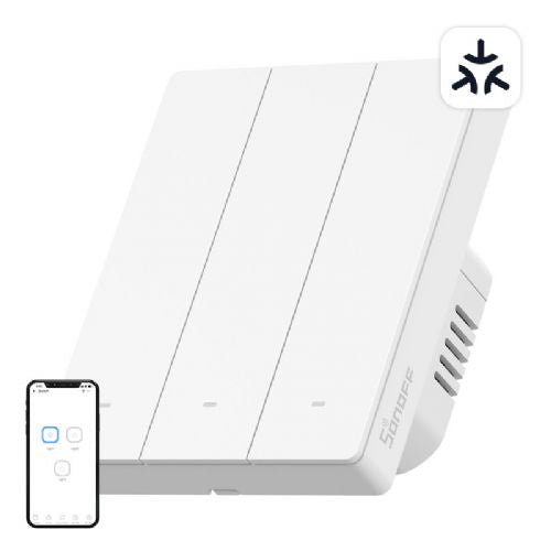 M5-3C-80W Matter pametni zidni prekidač (3-kanalni, za okvir)