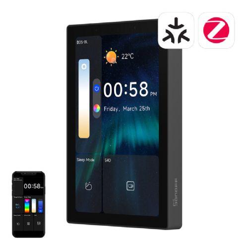 Nadzorna plošča Sonoff NSPanel Pro 120 Smart Control Panel Matter WiFi/Bluetooth/ZigBee (črna)
