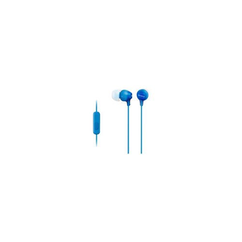 SONY MDR-EX15AP EX Series earphones with mic in-ear wired 3.5 mm jack blue