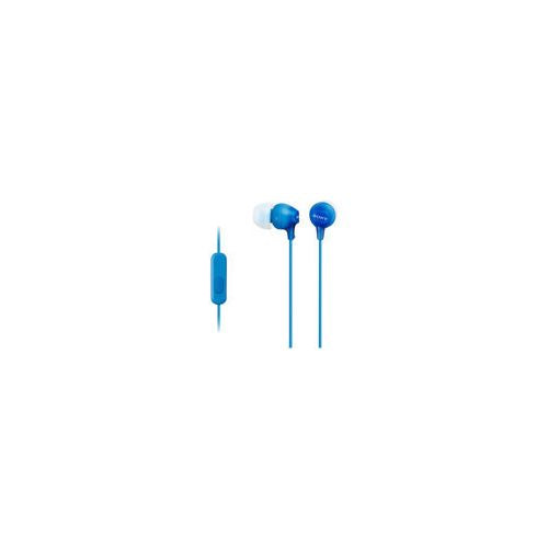 SONY MDR-EX15AP EX Series earphones with mic in-ear wired 3.5 mm jack blue