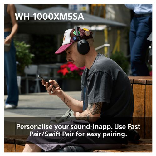 Slušalke Sony WH-1000XM5SA napredno odpravljanje šumov, brezžične, Bluetooth 5.2, 30 ur delovanja, črne