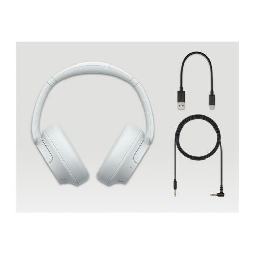 SONY WH-CH720N slušalke polne velikosti z mikrofonom, brezžične Bluetooth in žične (3.5 mm), aktivno odpravljanje hrupa (ANC), bela