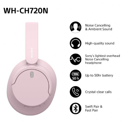 Slušalke Sony WH-CH720NP roza