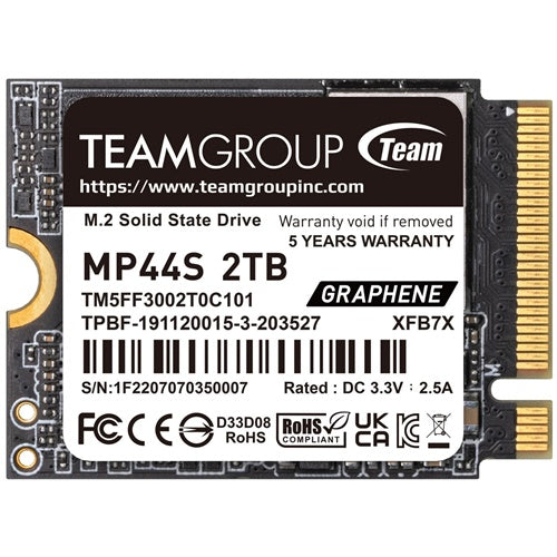 Vgradni SSD disk Team Group MP44S 2 TB PCIe 4.0 x4, NVMe, M.2 2230
