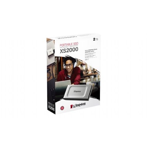 Zunanji SSD disk Kingston prenosni 2TB XS2000, USB C 3.2, 2000/2000MB/s SXS2000/2000G