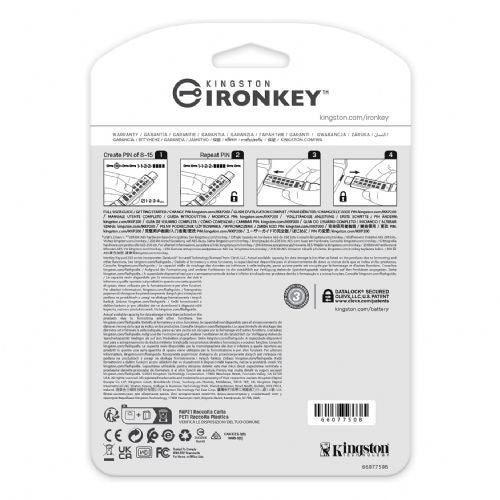USB-ključ 256GB Kingston IronKey Keypad 200C AES-256 USB-C maloprodaja