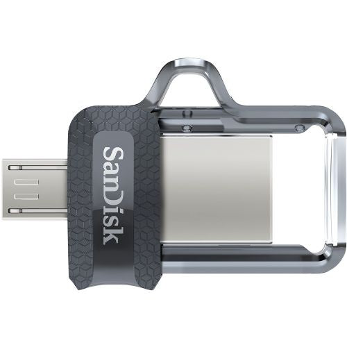 USB UDAR 256 GB USB 3.0/microUSB SanDisk Ultra Dual sivi