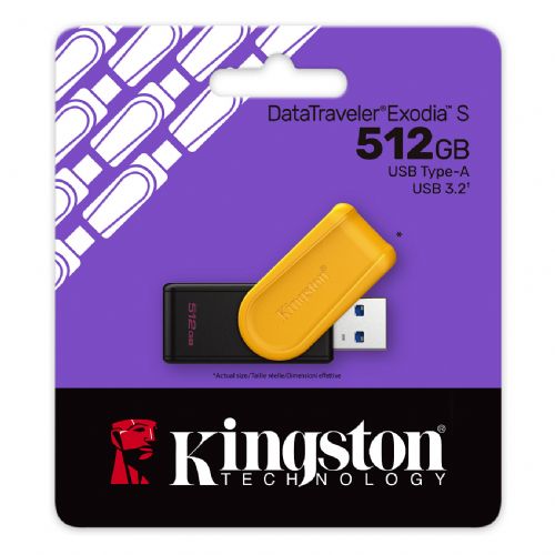 USB KLJUČ 512 GB Kingston DataTraveler Exodia S USB 3.2 v maloprodaji