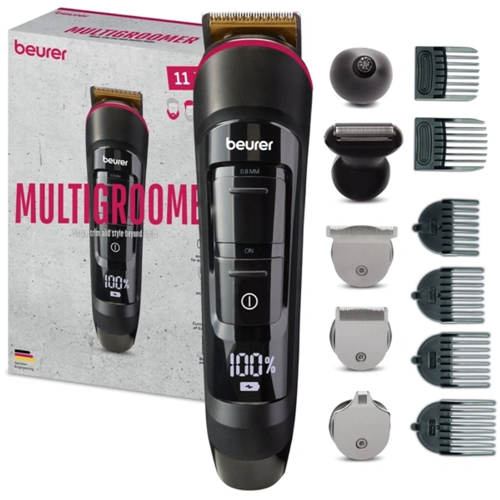 Strižnik las Beurer MN9X, nastavljiva dolžina, LED-zaslon, brezžično delovanje, polnilna baterija, črn