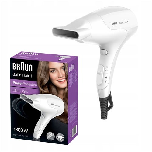 Sušilnik za lase Braun Satin Hair 1 PowerPerfection HD180, bel 11878333