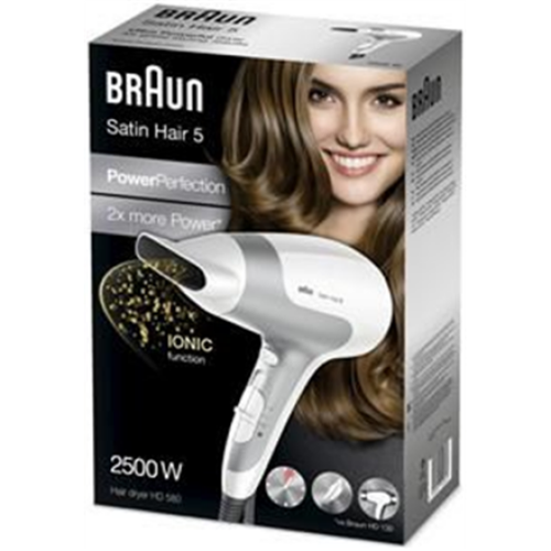 Sušilnik za lase Braun Satin Hair 5 PowerPerfection HD580, bel