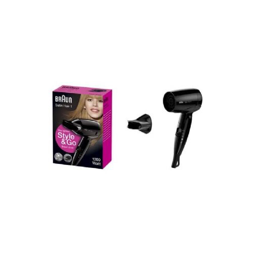 Braun Satin Hair 1 Style&Go HD130 sušilo za kosu, crno