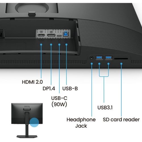 Monitor BenQ SW242Q 60,5 cm (24,1"), 2560 x 1600 WQXGA, 16:10, IPS,400cd/m2, 5ms, črna