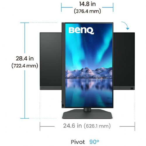 Monitor BenQ SW242Q 60,5 cm (24,1"), 2560 x 1600 WQXGA, 16:10, IPS,400cd/m2, 5ms, črna