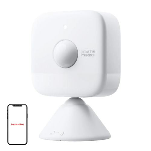 Senzor gibanja SwitchBot W820000, mmWave + PIR, 120°, do 8 m, baterija AAA, bele barve