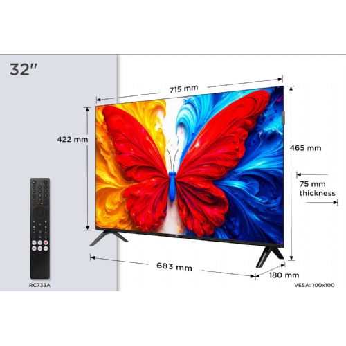 Televizor TCL 32S5L QLED, Android TV, HDR10, Dolby Audio, Wi-Fi
