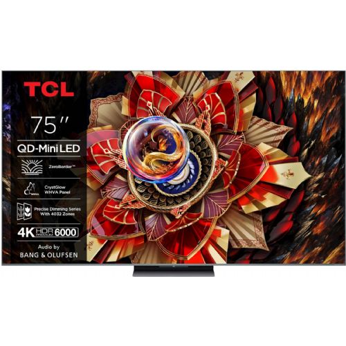 Televizor TCL 75C9K, 189 cm (75"), 4K QD-Mini LED, 144 Hz, Google TV, Bang & Olufsen zvok