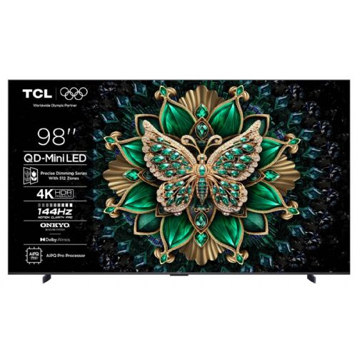 TV TCL 98C61K, 249 cm (98"), 4K QD-Mini LED, 144 Hz, Google TV, Dolby Atmos