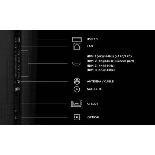Televizor TCL 65C8L Mini LED, 4K, 144 Hz, Bang & Olufsen zvok, Google TV