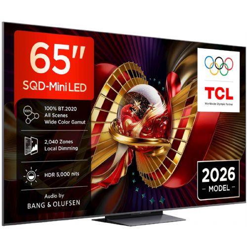 Televizor TCL 65C8L Mini LED, 4K, 144 Hz, Bang & Olufsen zvok, Google TV