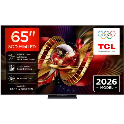 Televizor TCL 65C8L Mini LED, 4K, 144 Hz, Bang & Olufsen zvok, Google TV