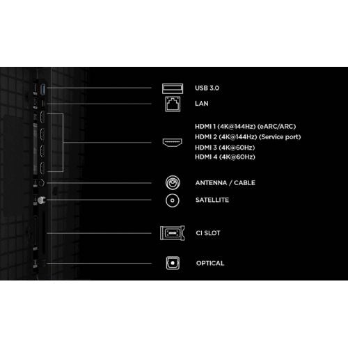 Televizor TCL 98P8L QD-Mini LED, 4K, 144 Hz, Dolby Vision, Google TV