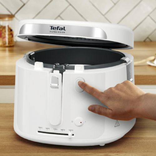 Cvrtnik Tefal Filtra Vision FF2541E0, 1900 W, 2,1 l olja, 1,2 kg hrane, veliko okno